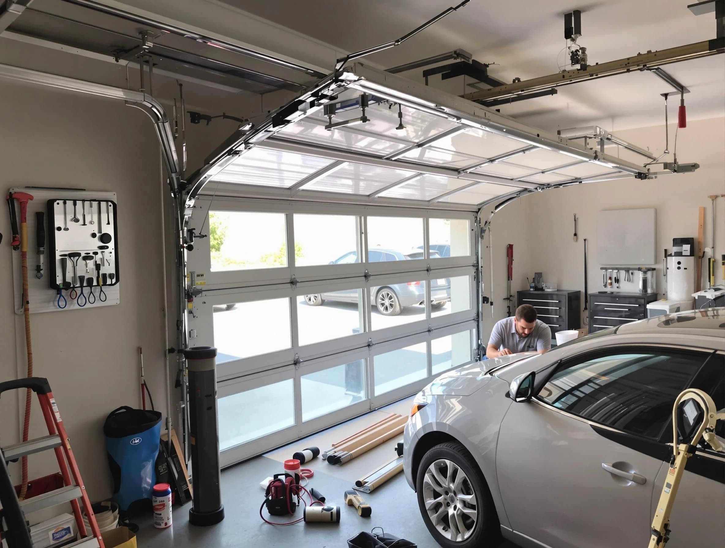 Garage door noise reduction service by Fair Lawn Garage Door Repair in Fair Lawn
