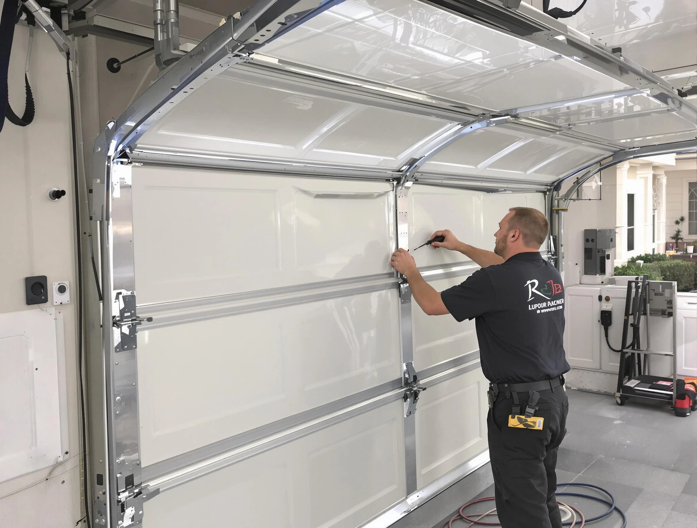 Fair Lawn Garage Door Repair professional performing panel repair in Fair Lawn