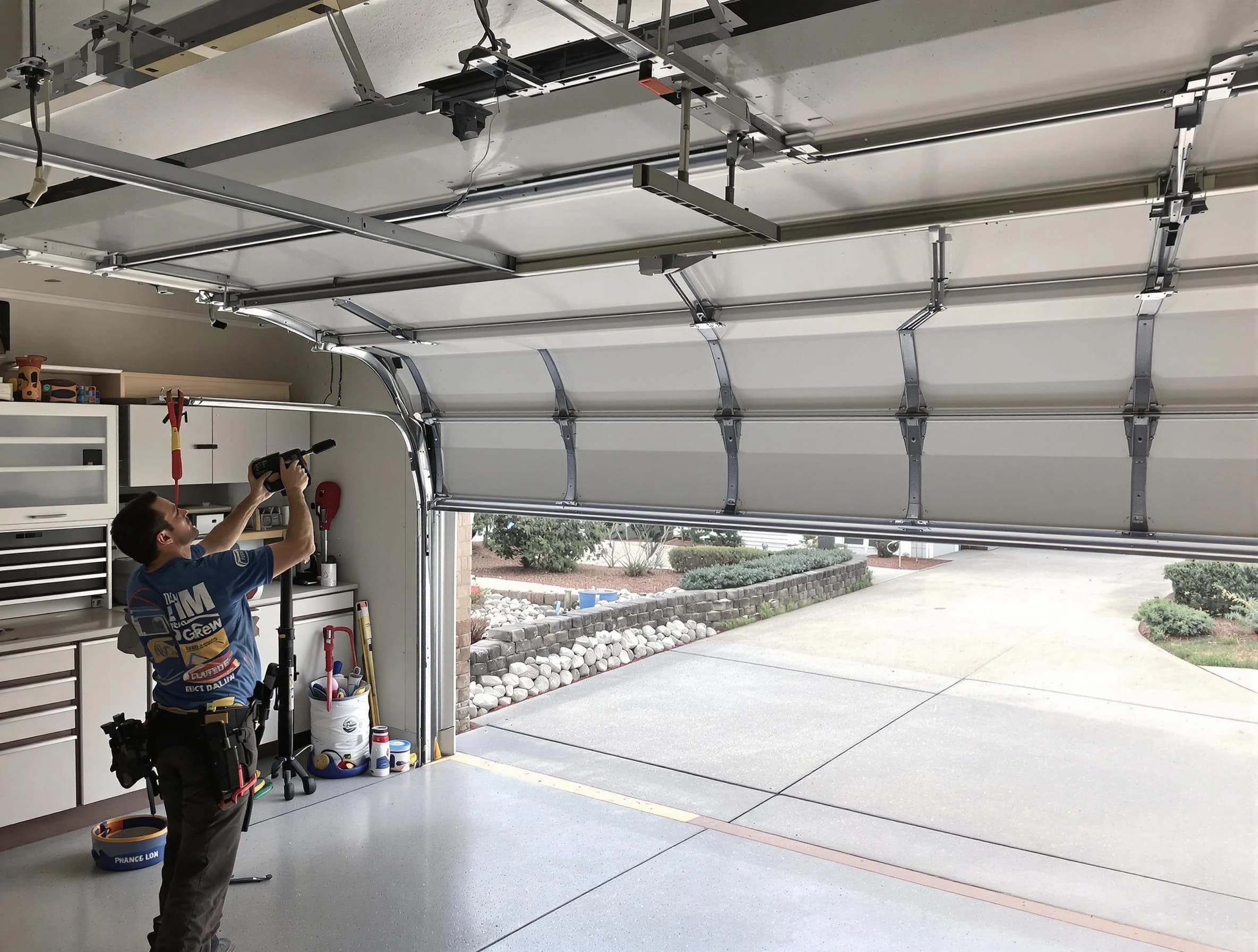 Garage door track repair service by Fair Lawn Garage Door Repair in Fair Lawn