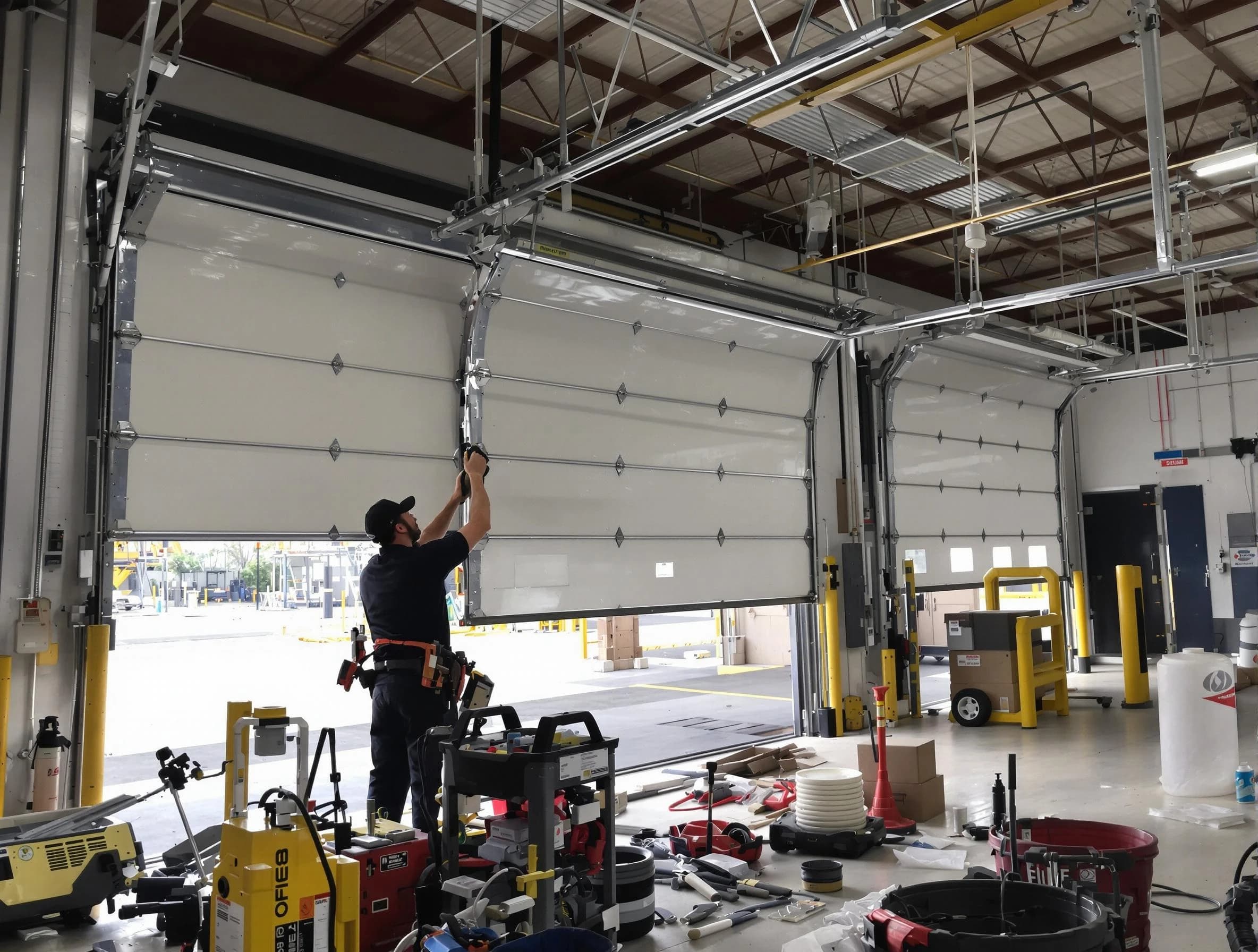 Fair Lawn Garage Door Repair technician performing commercial garage door repair in Fair Lawn
