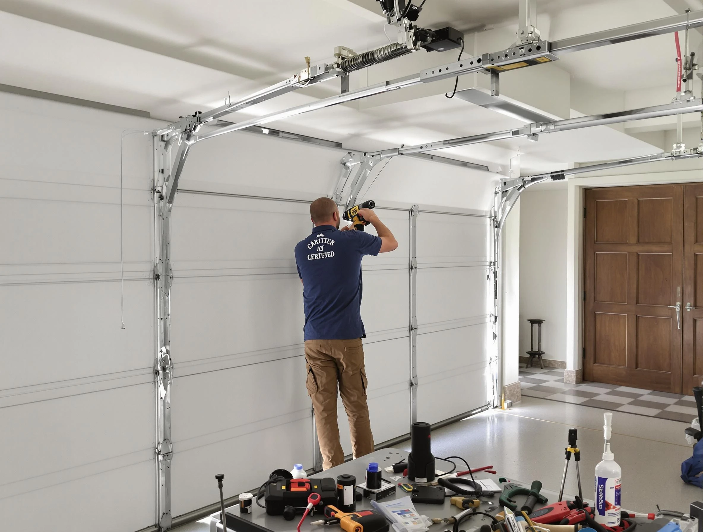Fair Lawn Garage Door Repair certified technician performing precision garage door repair in Fair Lawn